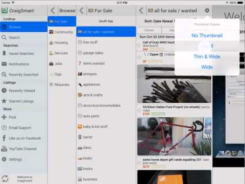 CSmart for Craigslist iPad Edition Basics