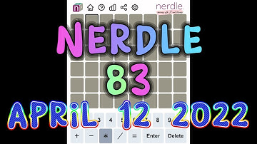 Nerdle 83 | Nerdle Today April 12, 2022