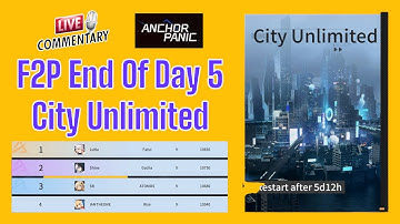 F2P End Of Day 5 City Unlimited - Anchor Panic