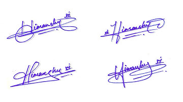 Himanshu name signature style | Himanshu signature | Letter H signature style | H signature