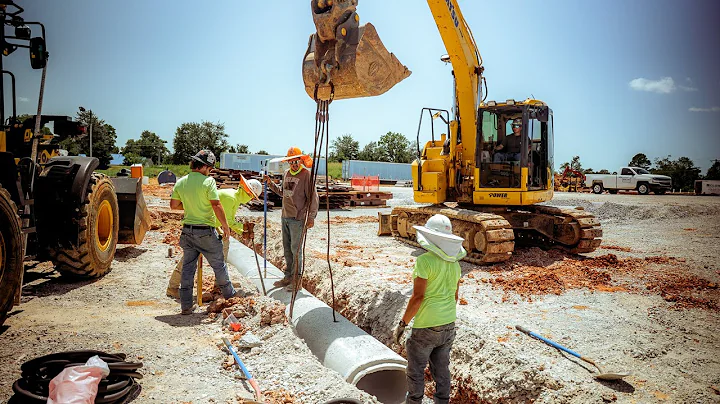 Installing Reinforced Concrete Pipe | Storm Drain Install