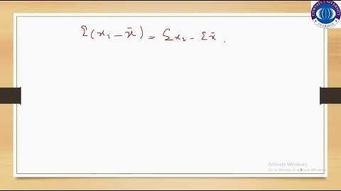 Measure of Central Tendency (Properties of Arithmetic Mean) Part 1