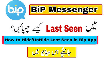 How to Hide/Un Hide last seen on Bip App || Bip App main last seen kaise hide kare
