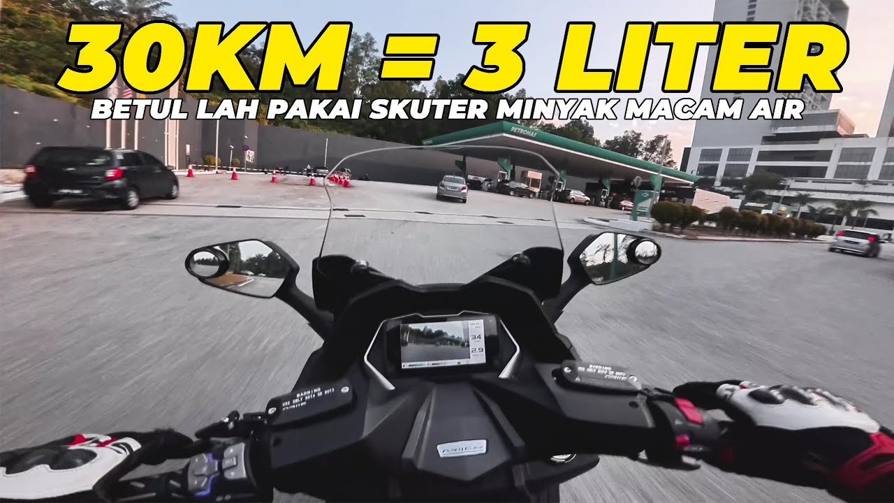 BETULLAH PAKAI SKUTER NI MINYAK MACAM AIR