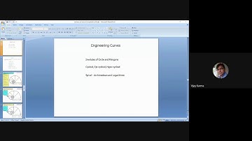 Engineering Drawing Lecture 14 Recording (Construction of Involute and Cycloidal Curves)