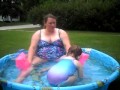 Sara first time in a Kiddie Pool!