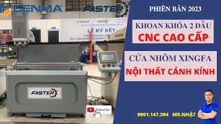MÁY KHOAN KHÓA CNC 2 ĐẦU CAO CẤP 2023 | KHOAN KHÓA CỬA NHÔM VÀ NỘI THẤT CÁNH KÍNH.