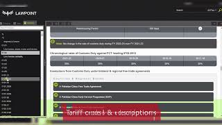 Customs Tariff Glossary