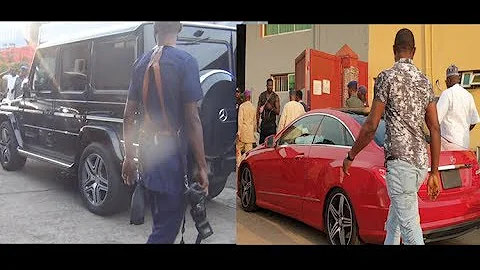 Benz and G-Wagon K1 de Ultimate &Oba Ilaro cruised as SEN Yayi hugs Ogogo at his 60th birthday party