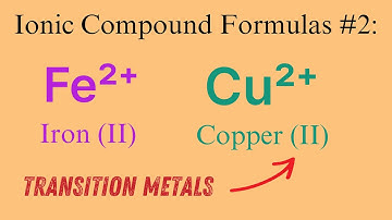 Ionic Compound Formulas 2: Transition Elements