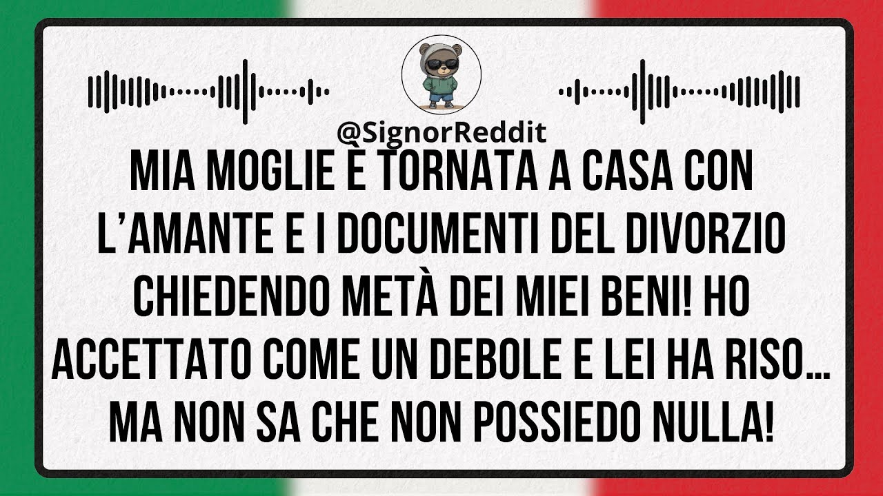 Mia Moglie Infedele Ha Preteso la Metà dei Miei Beni… Ma Io Non Possiedo Nulla.