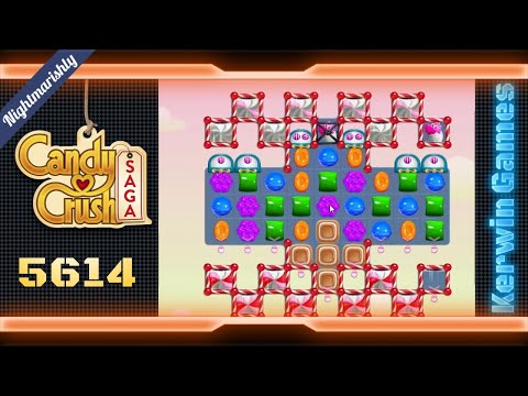 Candy Crush Saga Level 5614 - Nightmarishly Hard Level - No Boosters