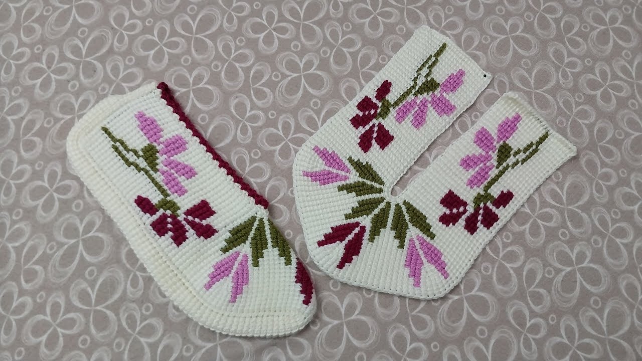 Çiçekli Tunus İşi Patik