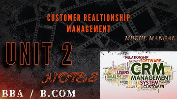 Unit 2 of crm notes BBA / B.com | mukul mangal | ccsu part 1