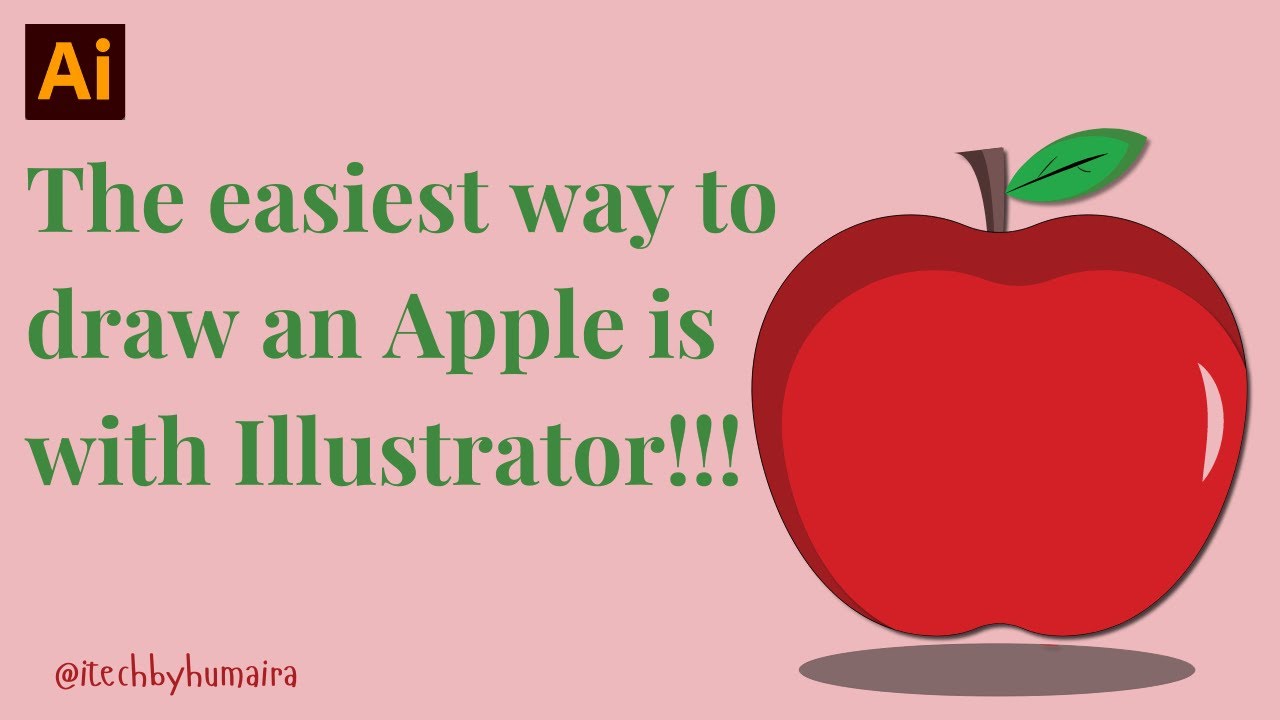 The easiest way to draw an Apple in adobe illustrator. Apple vector art ...