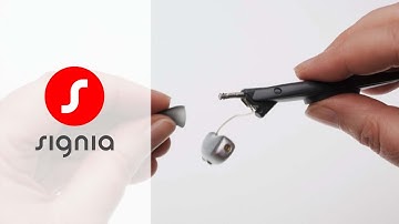 How-to exchange a sleeve eartip on a Signia hearing aid using a handling tool | Signia Hearing Aids