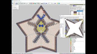 Vertical symbols for peyote star design in PeyoteCreator app https://bead-n-stitch.com/peyote-star/