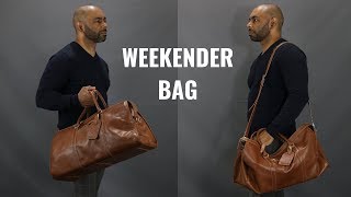 How To Buy A Leather Weekender Bag Featuring Beckett Simonon