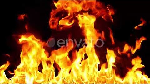 Realistic Fire Line in Super Slow Motion - Alpha Channel v.13 | Motion Graphics - Envato elements