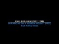 Paul ben haim variations on a hebrew melody 1939 for piano trio