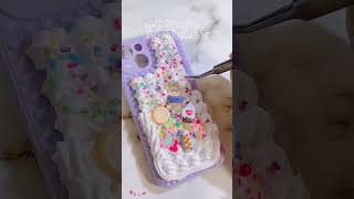 初めてのスマホケースデコ！ホイップであまあまかわいくしてみました??スマホケースデコホイップデコスマホケースiPhoneケース推しのいる生活fypおすすめハンドメイド