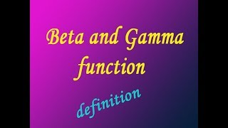 VTU Engineering Maths 2 Beta & Gamma function definition by easy maths