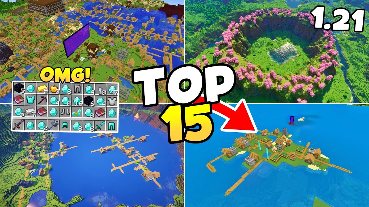 NEW TOP 15 best seeds for minecraft 1.21 bedrock edition 🔥 - YouTube