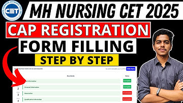 MH Nursing CET 2025 | CAP Registration Form Filling | Step by Step Process | #bscnursing #learnolet