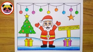 Christmas Drawing / Santa Claus Drawing / How to Draw Santa Claus Step By Step / Merry Christmas