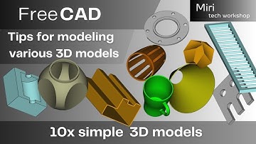 FreeCAD 10 simple 3D models, part 4