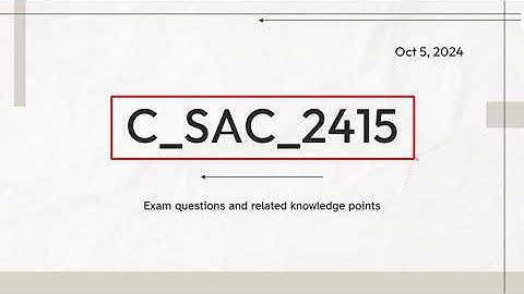 C_SAC_2415 SAP Analytics Cloud Exam: Sample Questions & Key Knowledge