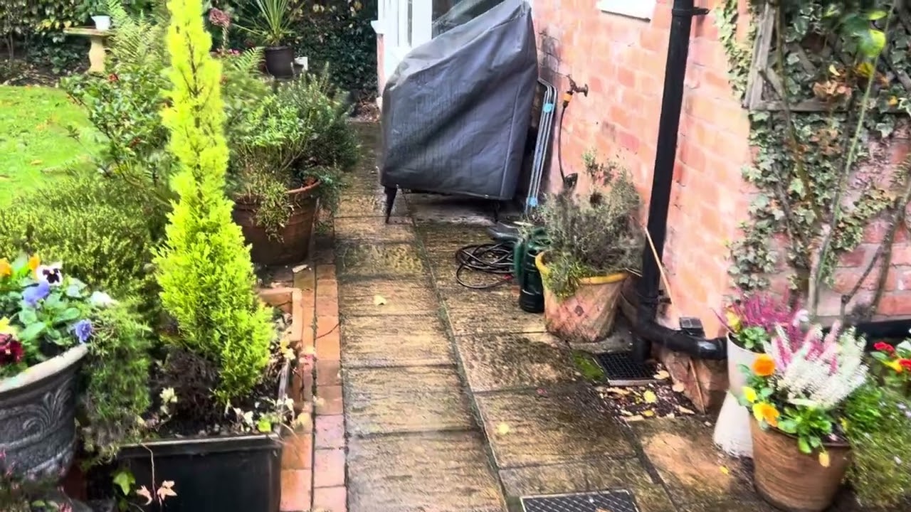 Indian Stone Camel Dust Patio In Wilmslow By Cheshire Paving Company - Before Video 