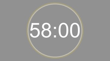 58 MINUTE - 4K - COUNTDOWN IN REVERSE - 3480 SECOND TIMER -