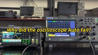 Why did the oscilloscope Auto mode fail?
