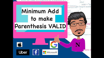 Minimum Add to make parenthesis Valid | Stack Data Structure (Amazon Coding Interview Question)
