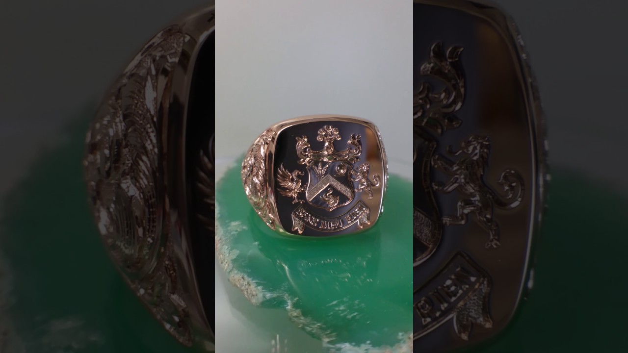 18 Karat Rose Gold Signet Ring