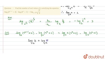 Find the number of real values of x satisfying the equation.  `log_(2