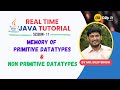 JAVA Tutorial | Session 11 | Memory of Primitive Datatypes | Categories of Non-Primitive Data Types