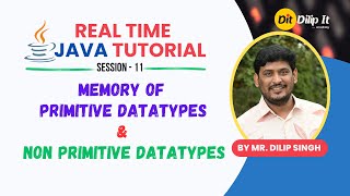 JAVA Tutorial | Session 11 | Memory of Primitive Datatypes | Categories of Non-Primitive Data Types