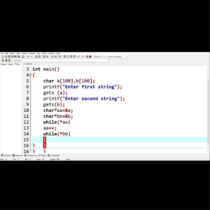 Program to concatenate two strings by using pointer in C programming ...