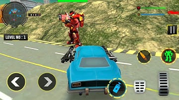 Lion Robot Car Transforming Games: Robot Shooting - Android Best Robot Gameplay