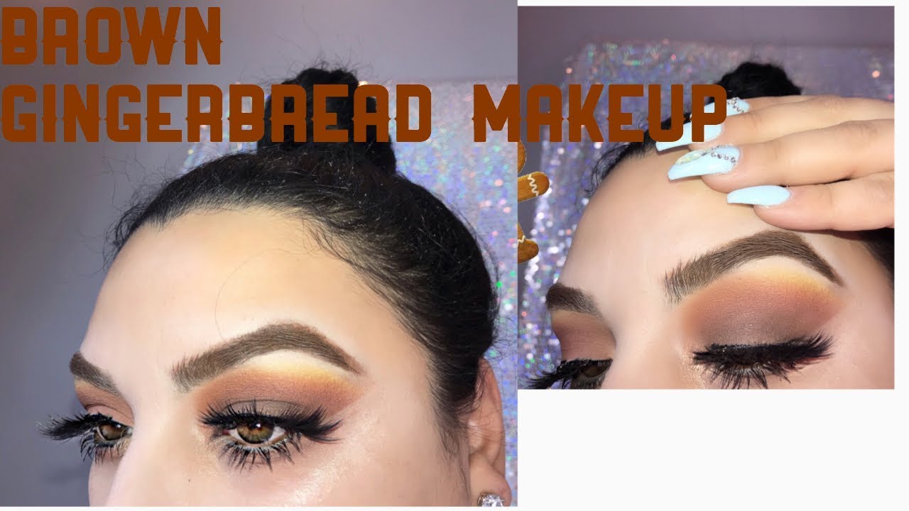 BROWN BRONZY GINGERBREAD Makeup look |SLEIGHSERIES #3 | CanvasBeauty - YouTube