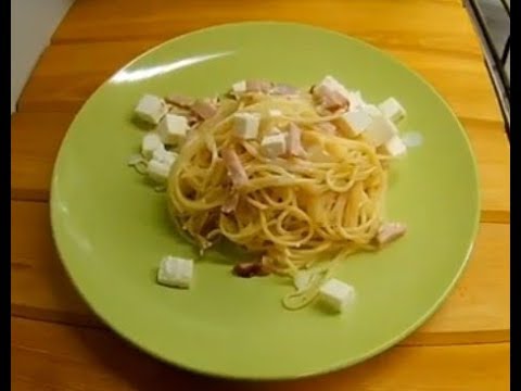 Видео: Ужин за 15 минут! Нереально вкусно! Спагетти с ветчиной и адыгейским сыром!