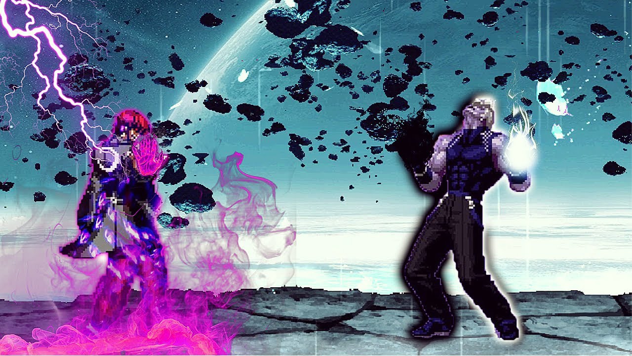 AD Orochi Iori Vs New Final Rugal | Mugen Fighters | KOF Mugen - YouTube
