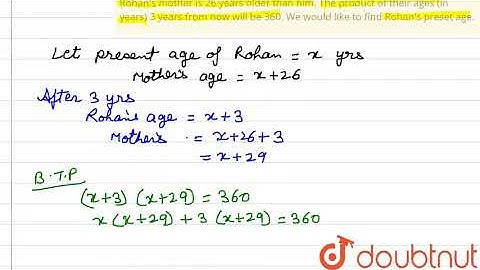 Represent the following situations in the form of quadratic equations | Class 10 Maths | Doubtnut