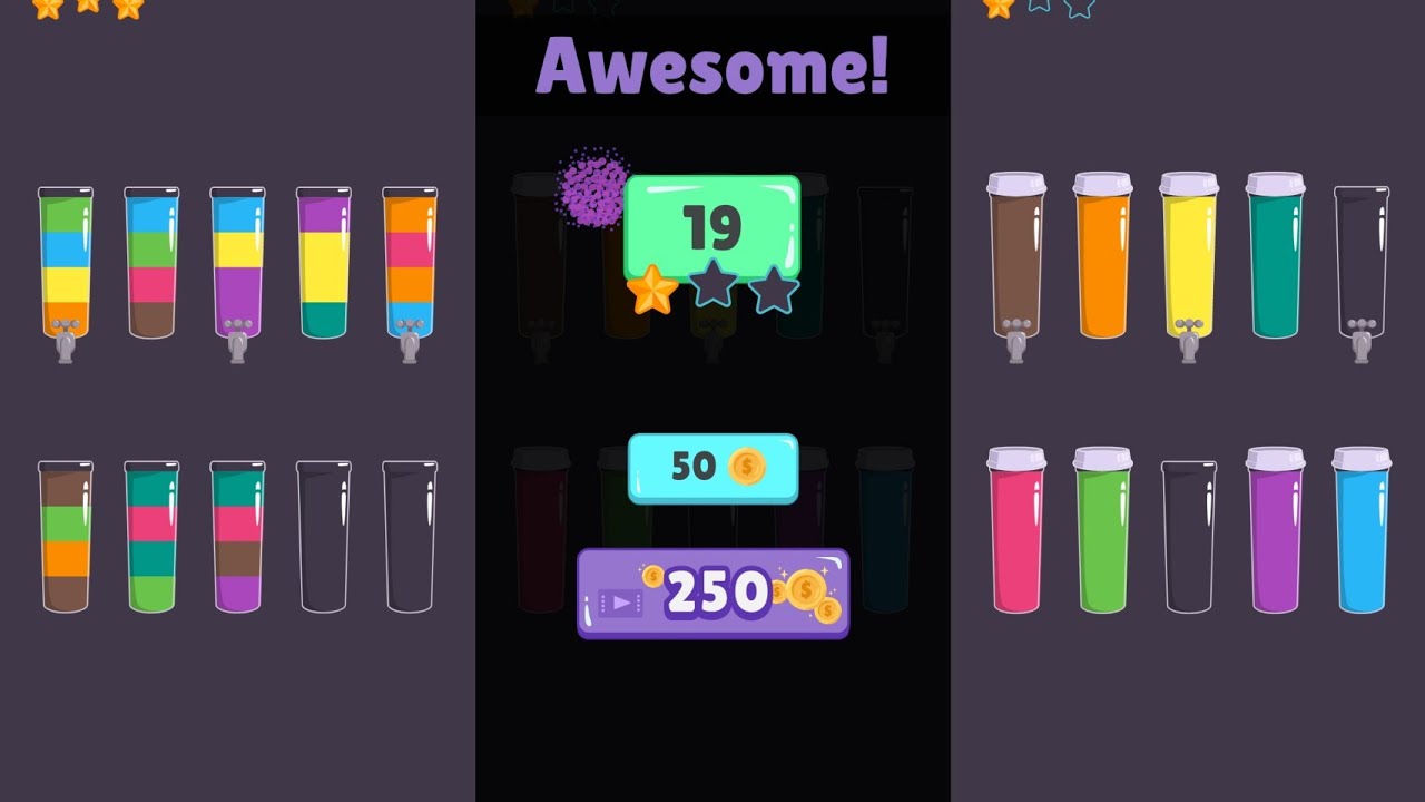 Cups water sort puzzle android gameplay