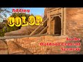 Adding Color the Outdoor Cement Scenery on our Garden Railroad