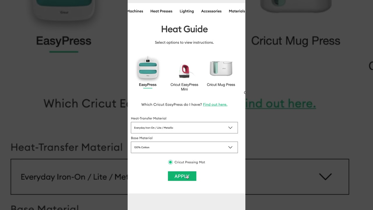 Cricut Heat Guide for Step by Step instructions #cricutprojects 