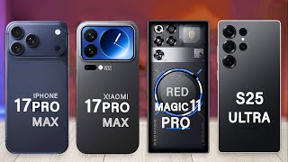 RedMagic 11 Pro Vs Samsung S25 Ultra Vs iPhone 17 Pro Max Vs Xiaomi 17 Pro Max