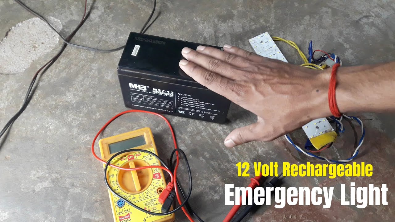 12 volt emergency light kaise banaye Emergency light kaise banaye